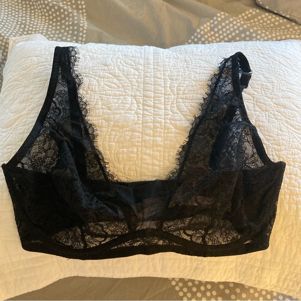 Victoria’s Secret Dream Angels Unlined Plunge Black 36DDD